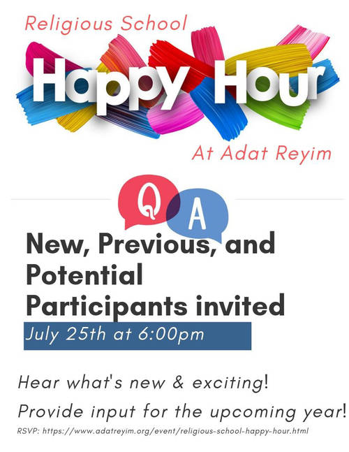 Banner Image for Religious School Happy Hour