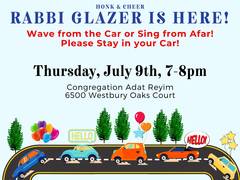Banner Image for Drive and Wave - Welcoming Rabbi Glazer